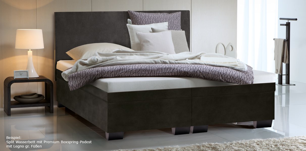 Wasserbett mit Boxspring-Podest und Saia L Wandpaneel Abbildung 4